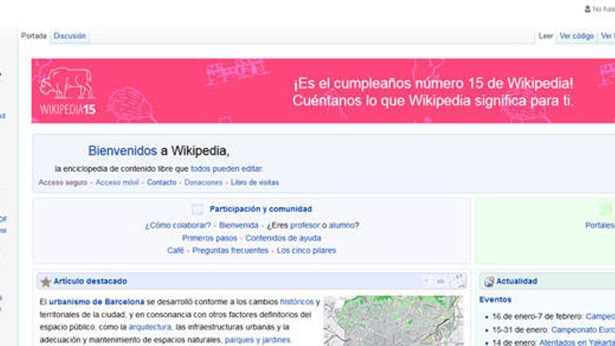 Wikipedia compleix 15 anys convertida en un gegant del saber