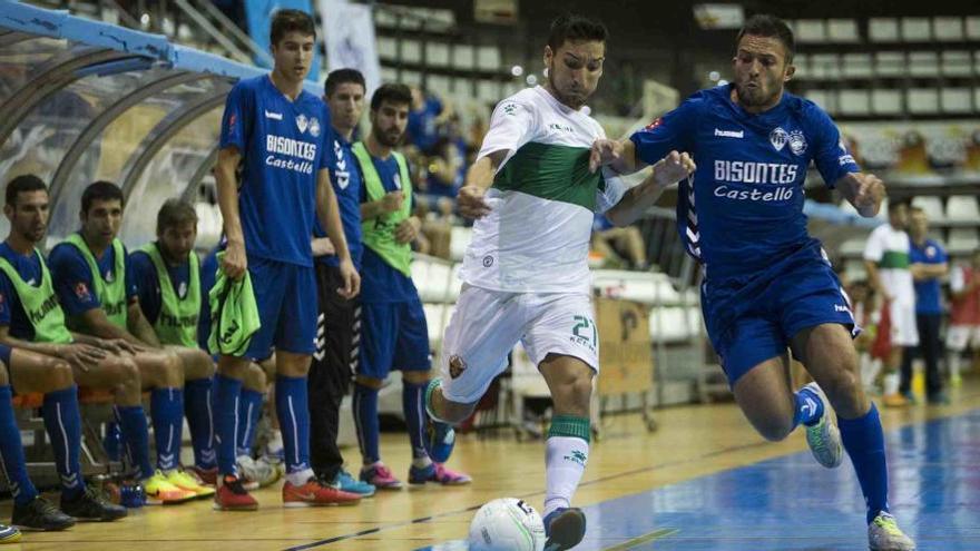 Una imagen del partido jugado entre el Bisontes y el Elche CF Sala