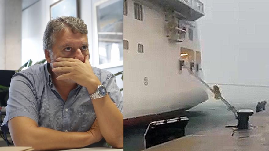 El Jefe de Seguridad de la Autoridad Portuaria: &quot;Sabía que con un viento tan fuerte se podían romper las amarras del crucero&quot;