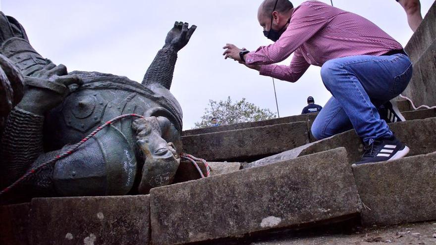 El Ministerio de Cultura de Colombia rechaza el derribo de la estatua del conquistador cordobés Belalcázar