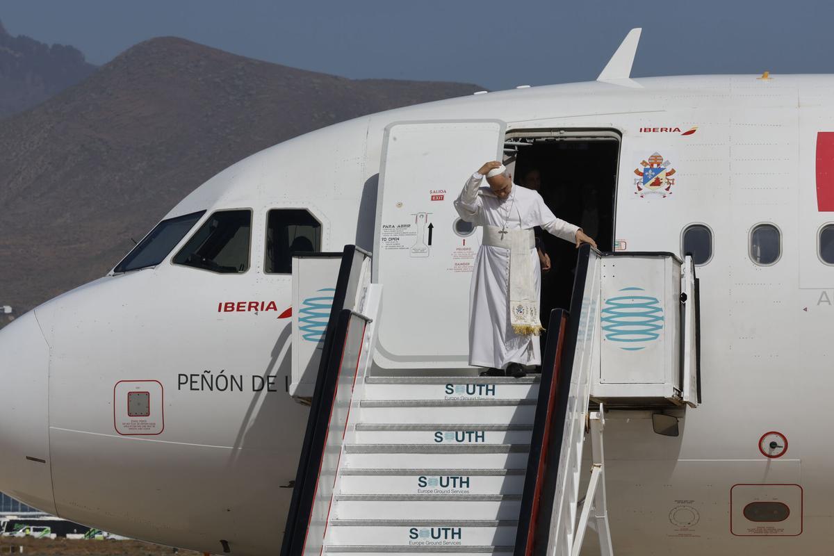 Llegada del papa León XIV a Gran Canaria