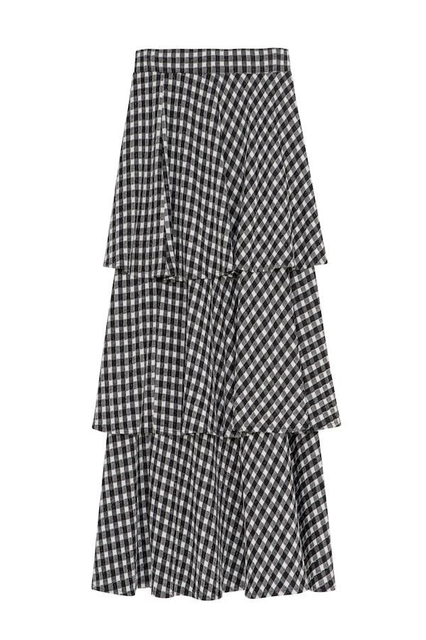 Falda midi: Falda de talle alto con volantes, de Pull & Bear, 25,99 euros