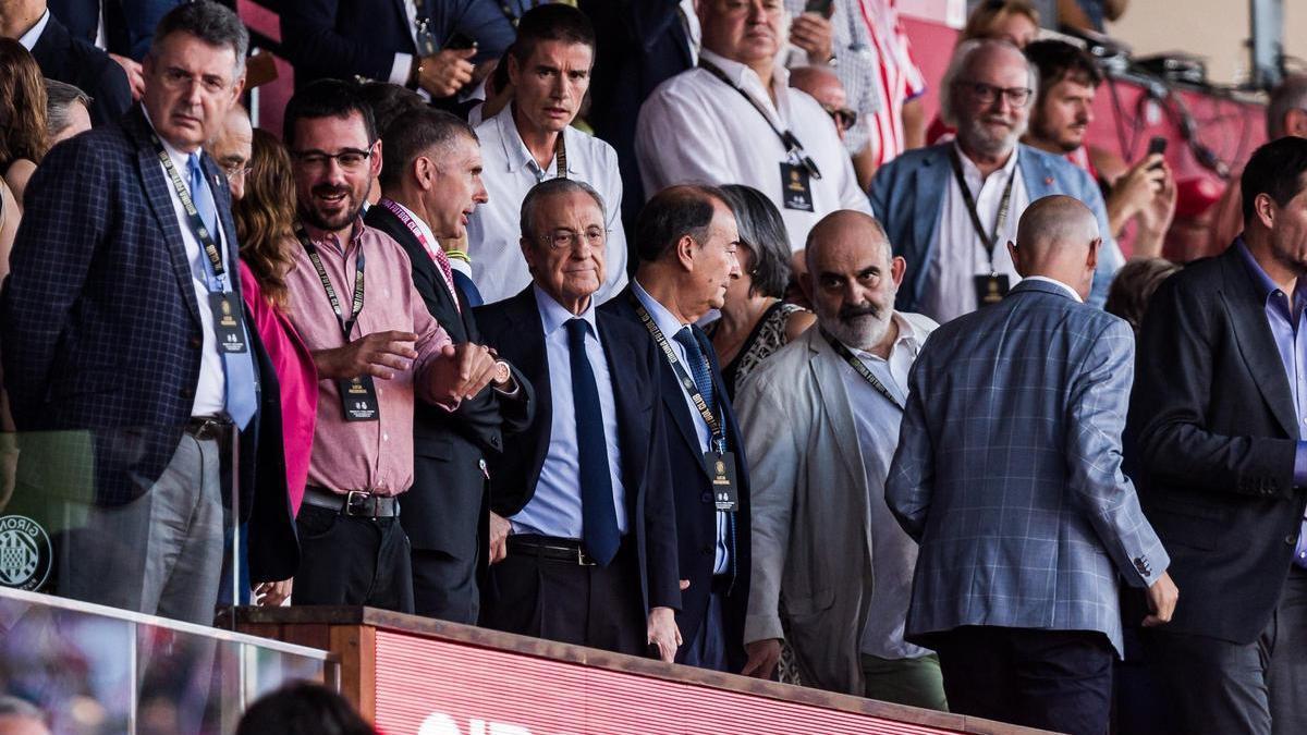 Florentino Perez, presidente del Real Madrid, en el último partido contra el Girona.