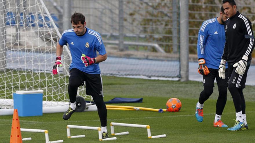Iker Casillas, preparando el partido ante el Liverpool.