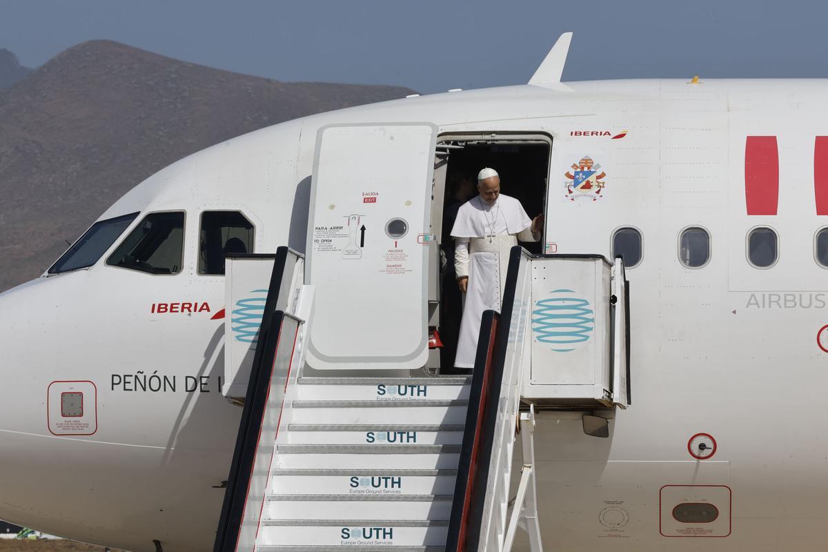 Llegada del papa León XIV a Gran Canaria