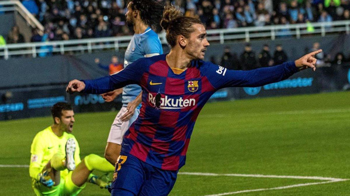 Griezmann anotó los dos goles del FC Barcelona en Can Misses