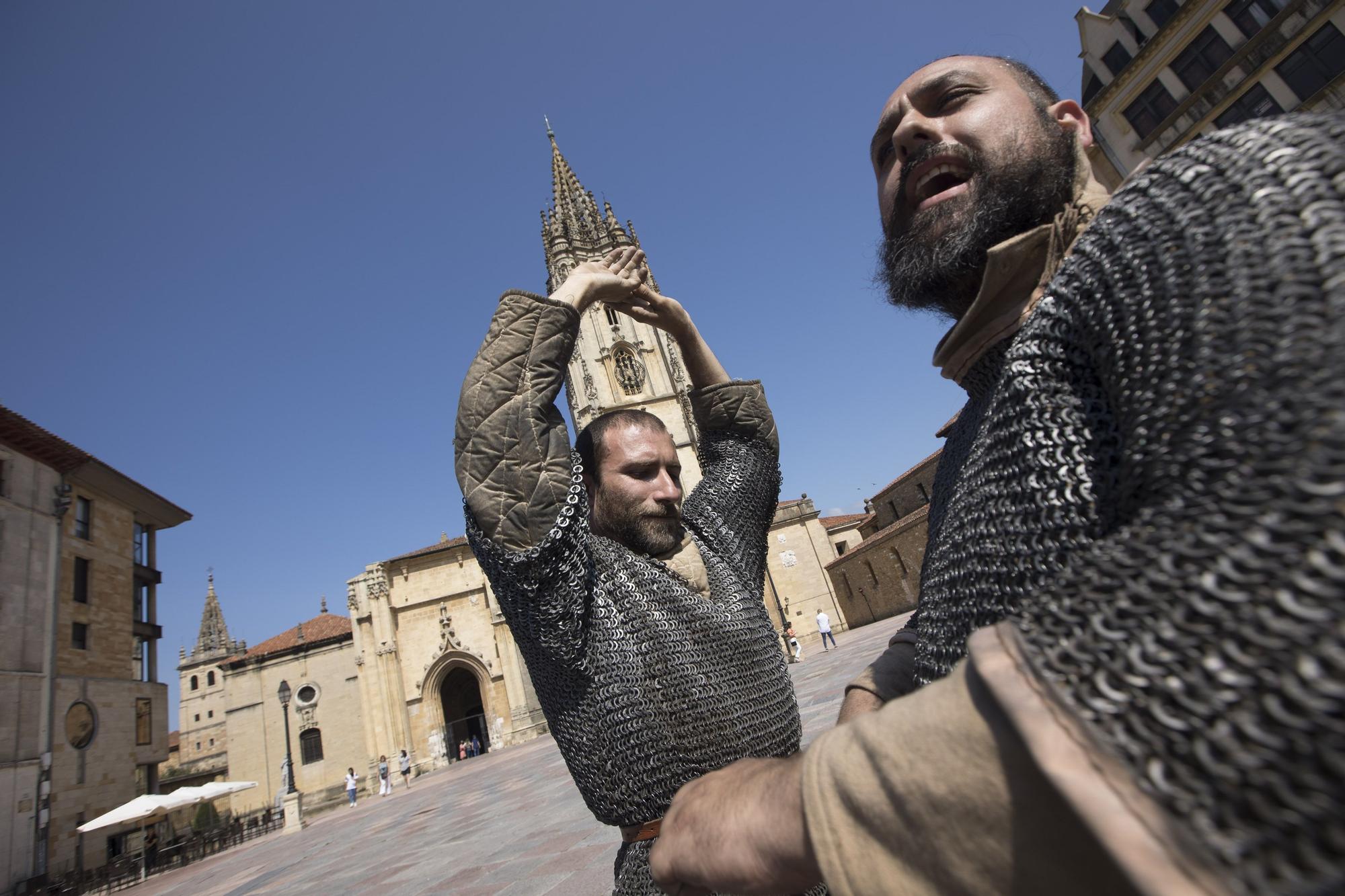 Escenificación de la vida militar del reino de Asturias