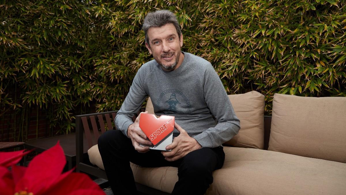 Juan Carlos Unzué, con el premio valores de SPORT