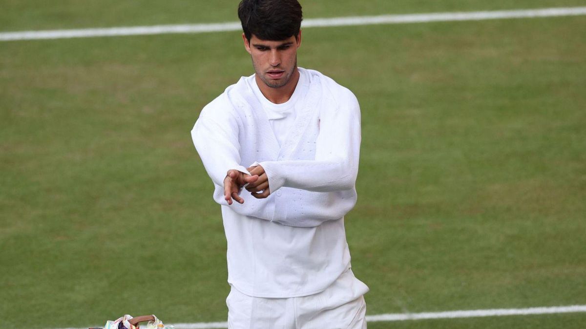 Carlos Alcaraz, en la final de Wimbledon