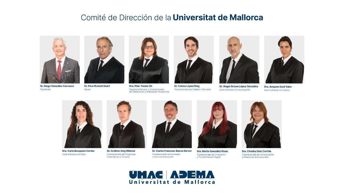 Quién es quién en el nuevo equipo rectoral de la Universitat de Mallorca