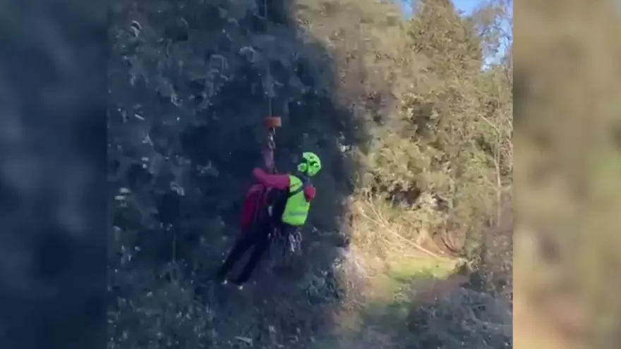 Vídeo | Rescaten una dona que havia caigut d'uns 4 metres a les Guilleries a Sant Hilari
