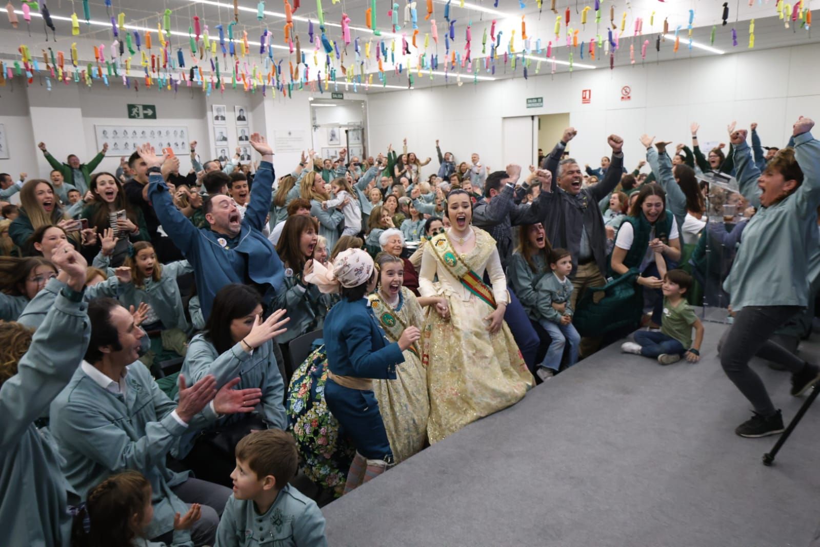 Celebración en Convento Jerusalén tras ser la mejor falla de infantil de 2023