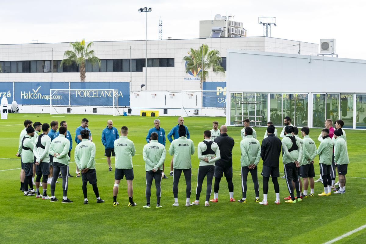 Una imagen de un entrenamiento del Villarreal