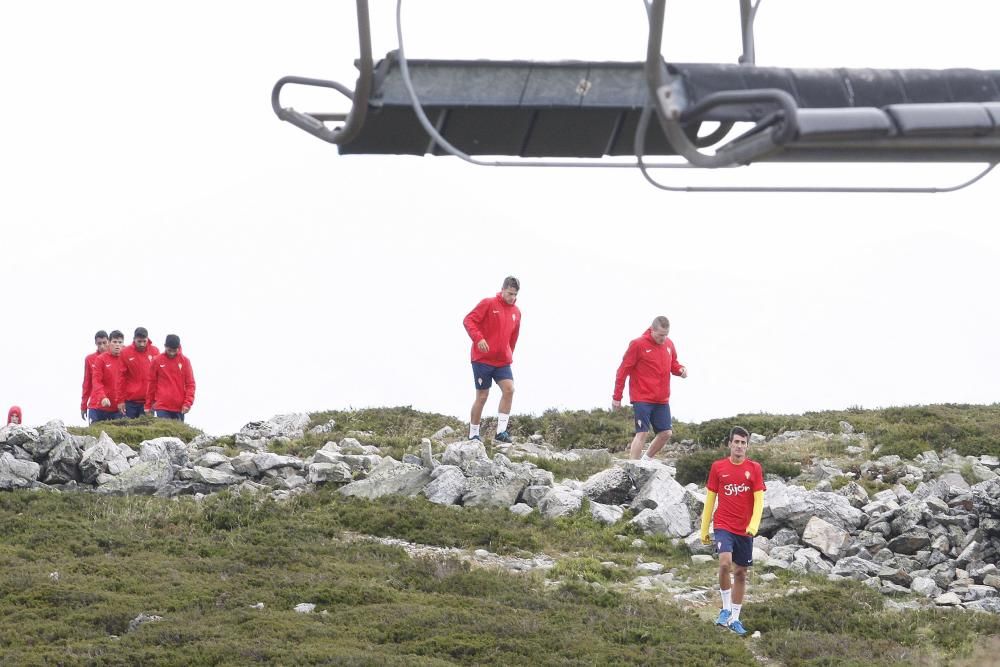 El Sporting entrena en Pajares