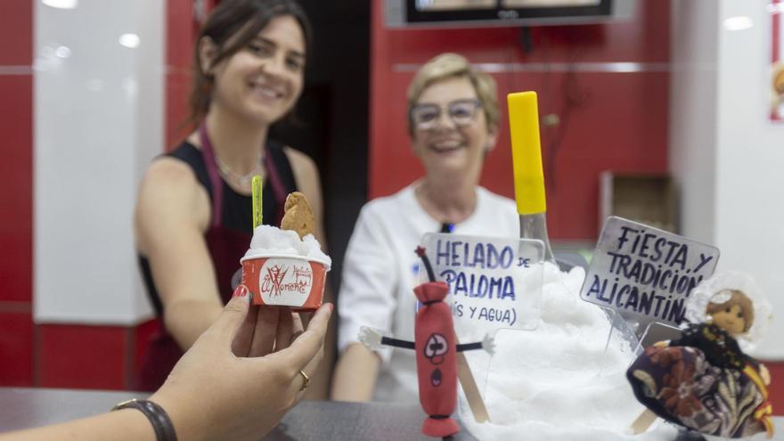 La paloma también se toma en helado estas Hogueras