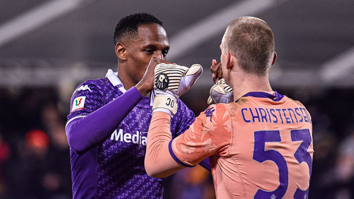 Yerry Mina, durante un partido con la Fiorentina