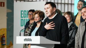 Arnaldo Otegi, en un acto electoral de EH Bildu