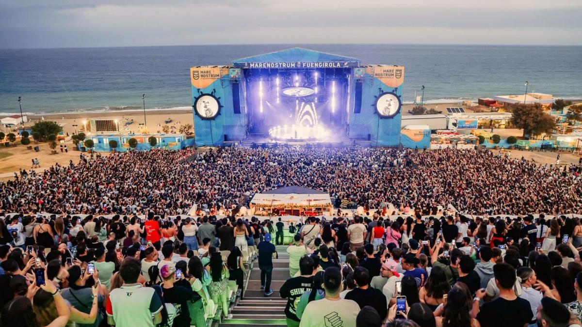 Imagen de archivo de un concierto de Eladio Carrión en Marenostrum Fuengirola.