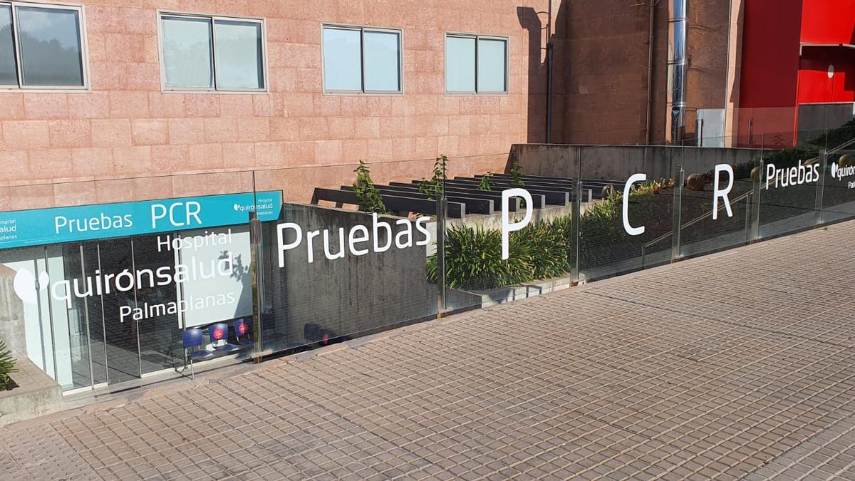 Nuevo espacio de pruebas PCR en Hospital Quirónsalud Palmaplanas.