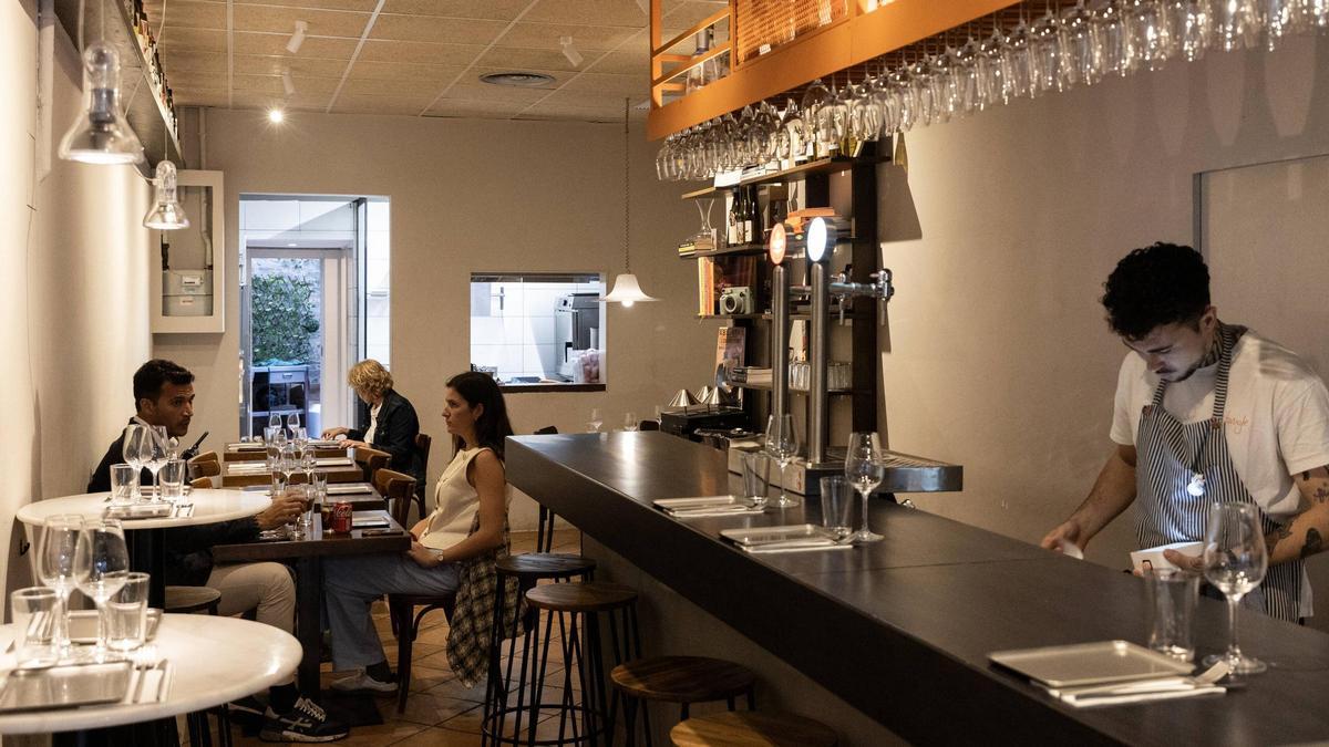 El interior del restaurante El Rectangle.