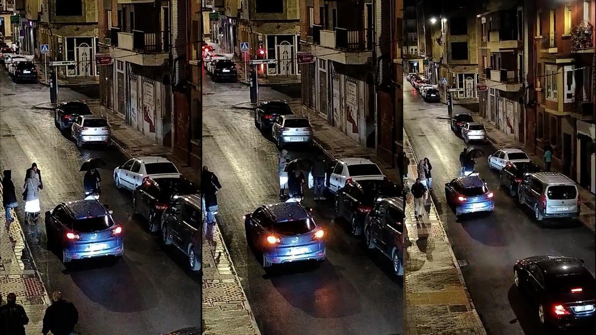 VIDEO: Un accidente en pleno de Mieres que acaba con un ataque de nervios