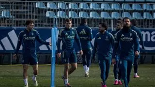 Keidi Bare y Aguirregabiria se reincorporan a un grupo sin Radovanovic en el entrenamiento del Real Zaragoza