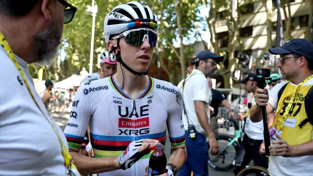 Pogacar, en la meta de Toulouse