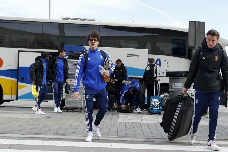 Salida del Real Zaragoza a Almería