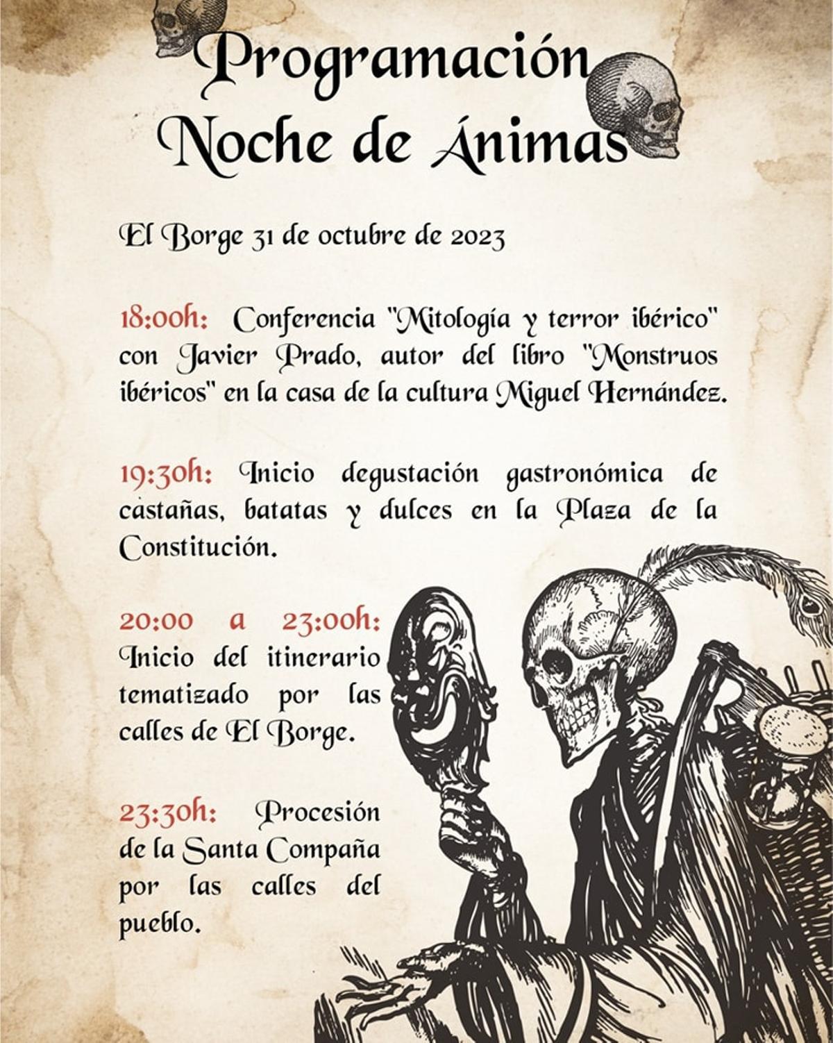 Programación de la Noche de Ánimas