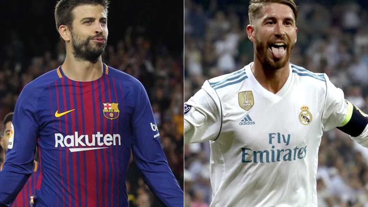 Gerard Piqué y Sergio Ramos, símbolos de Barça y Real Madrid