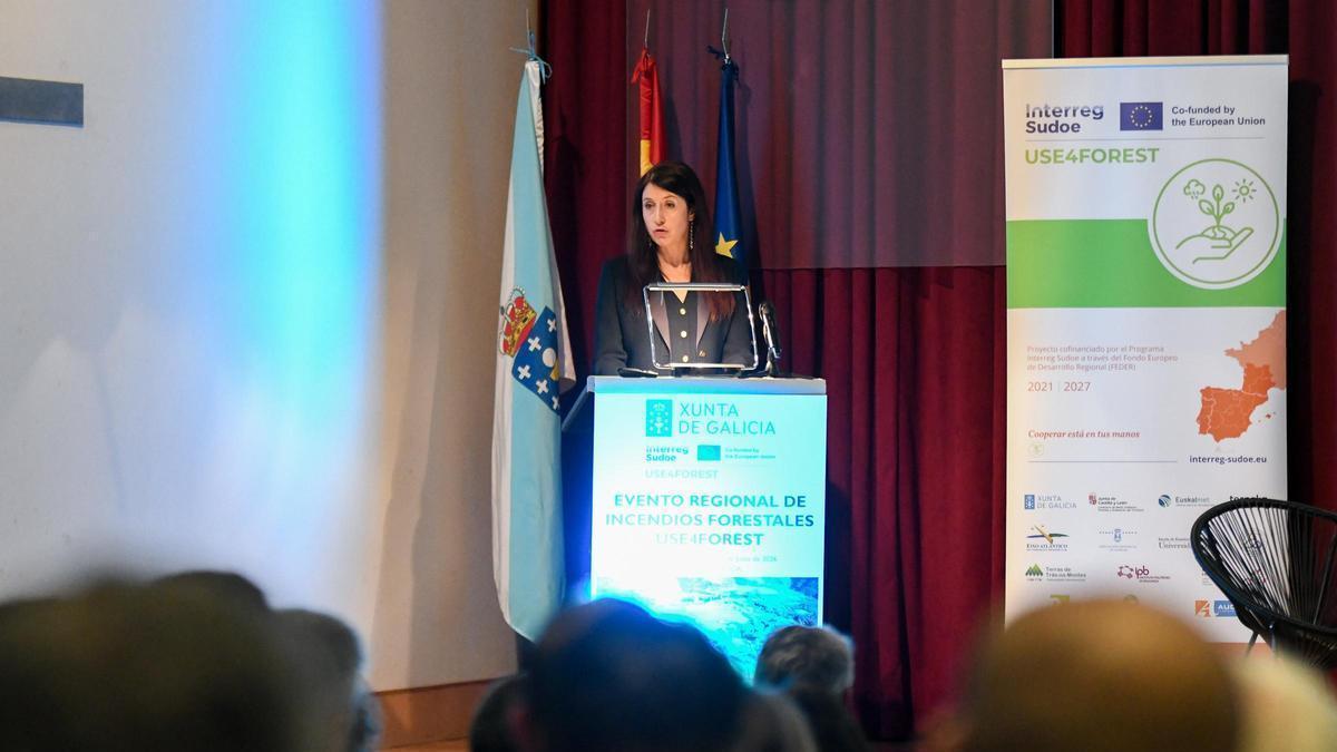 La conselleira María José Gómez durante la inauguración de las jornadas.