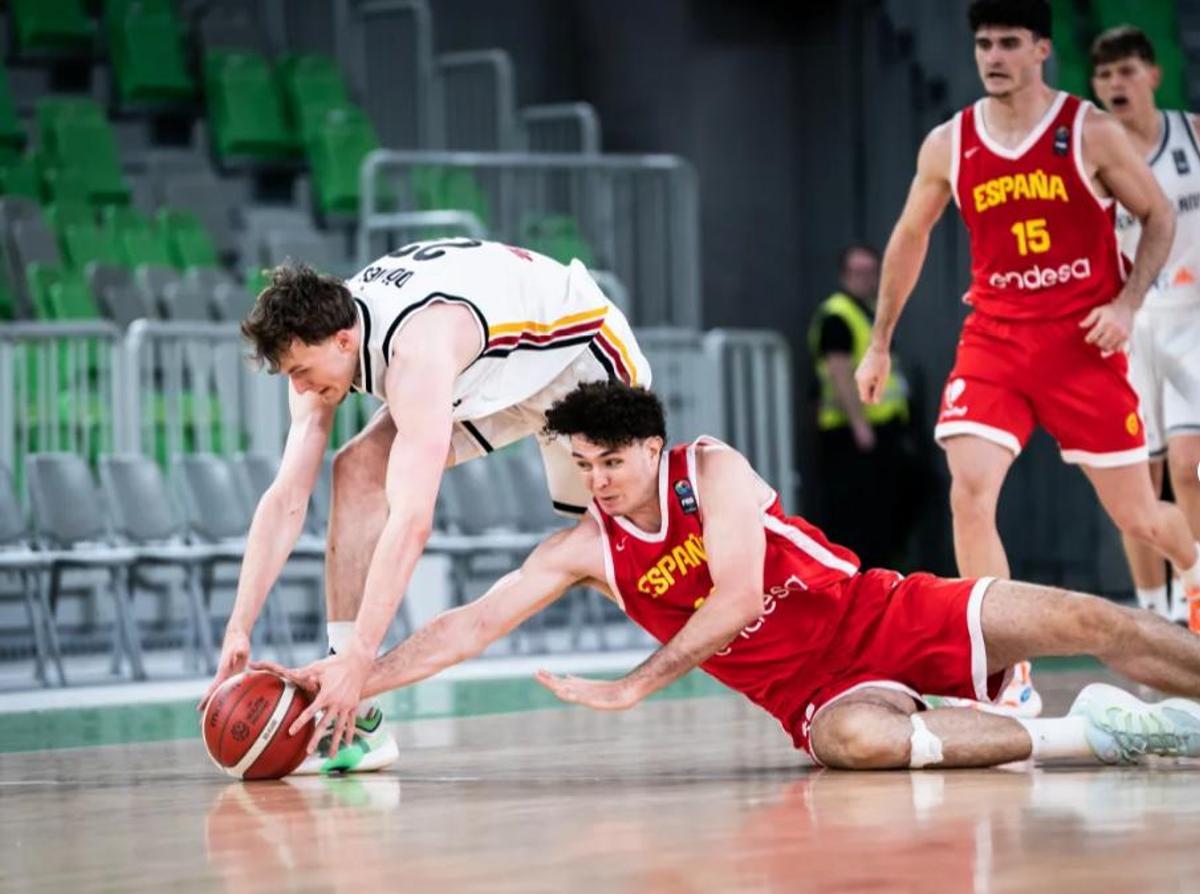 Jorge Caror, el mejor de la selección española ante Alemania, con 18 puntos y 9 rebotes.