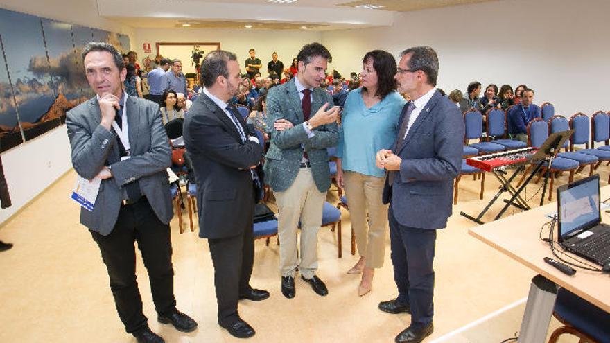 Marcial Morales, Soledad Monzón, Pablo Martín y Rafael Robaina, ayer.