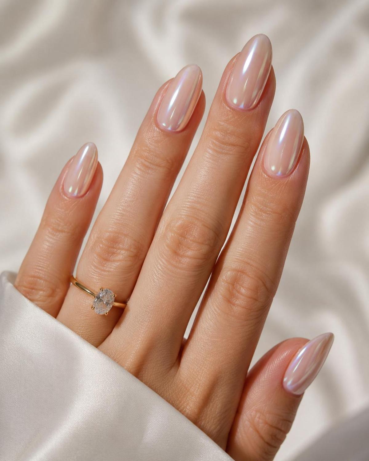 Manicura efecto cristal.