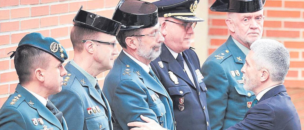 Marlaska  a su llegada a la capilla ardiente de uno de los guardias civiles asesinados