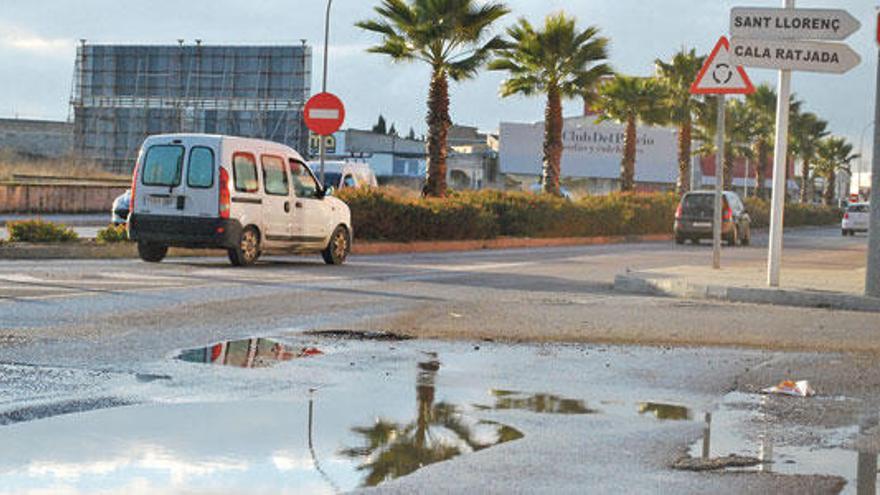 Charcos profundos en las afueras de la ciudad de Manacor.