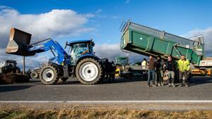 Una protesta de agricultores en Castelnaudary (Francia).