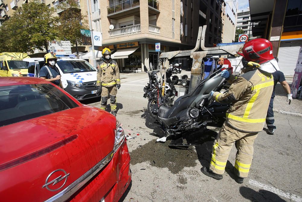 Moto accidentada.