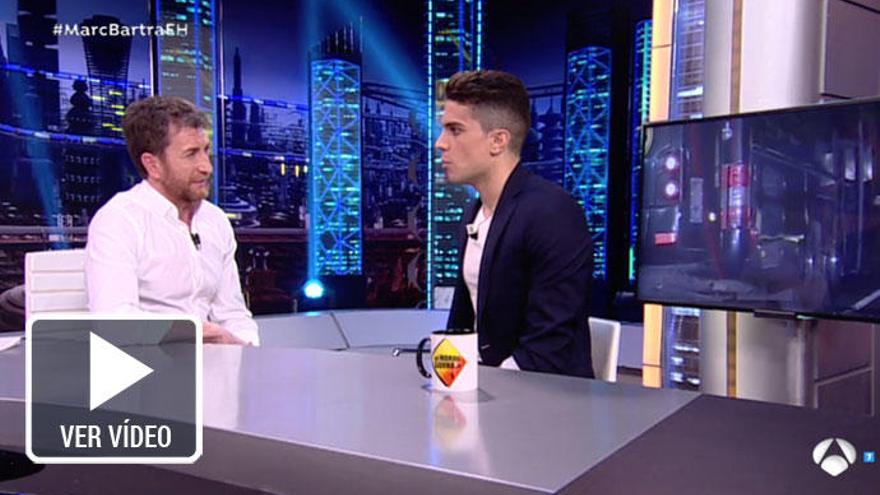 Marc Bartra, con Pablo Motos