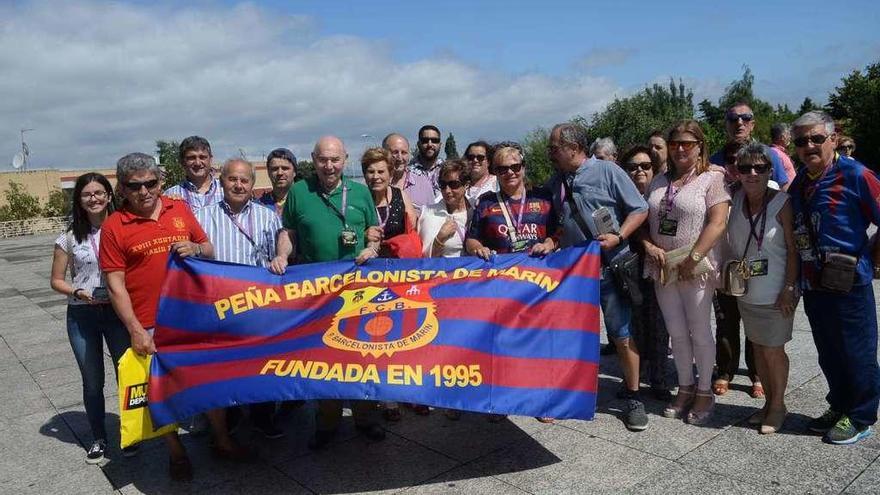 Los aficionados del Barça pasaron el fin de semana en Vilagarcía. // Noé Parga