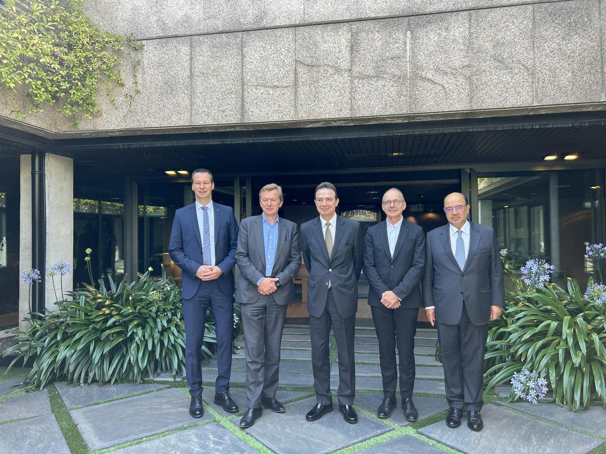 Los representantes de los gestores de la red de transporte de España (Enagás), Francia (GRTgaz y Teréga) y Alemania (OGE).