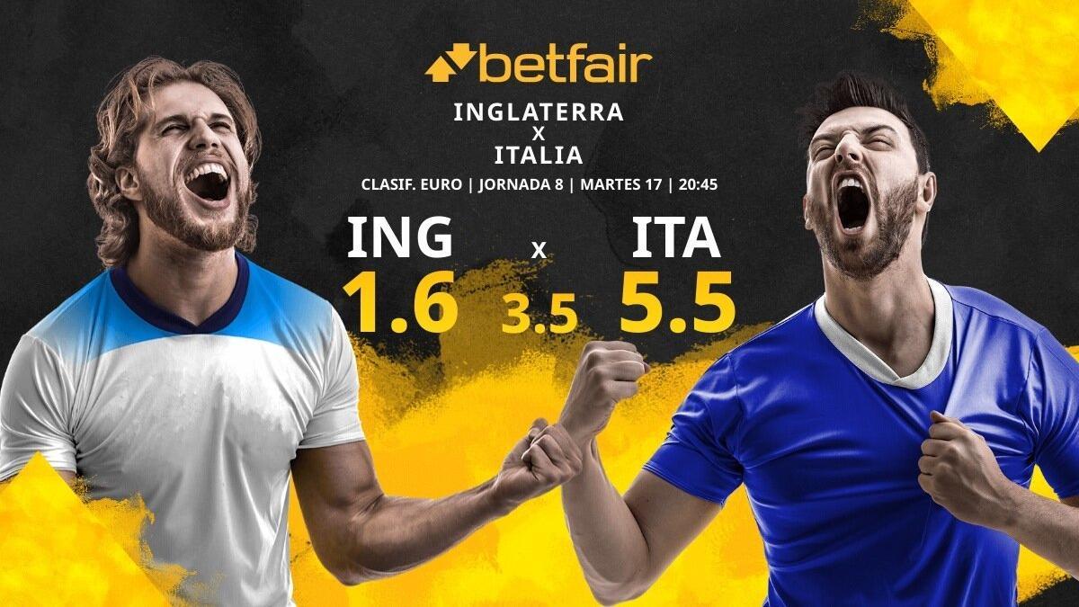 Inglaterra vs. Italia: horario, TV, estadísticas, clasificación y pronósticos