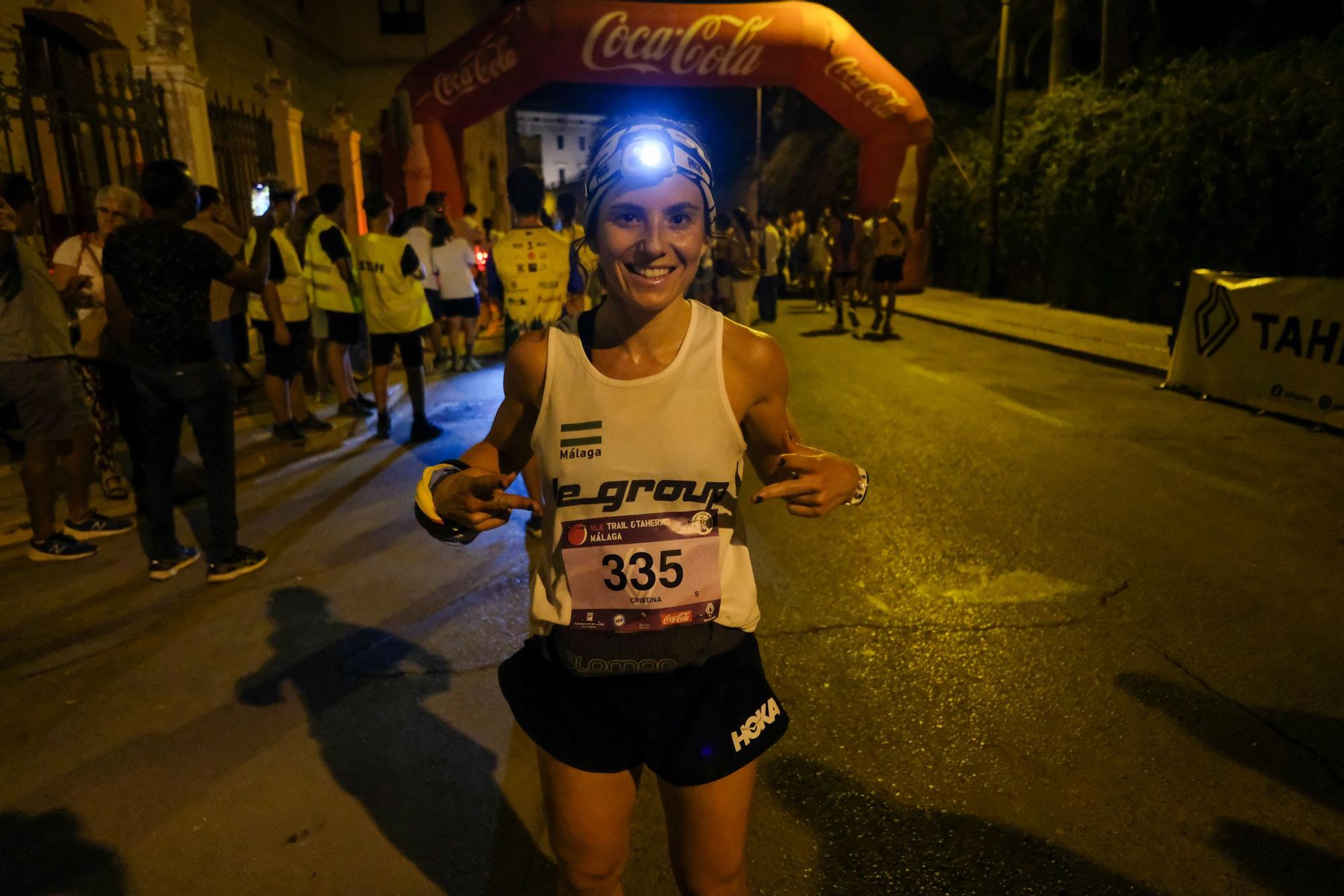 La carrera nocturna Mlk Trail & Tahermo llena de corredores el entorno de Gibralfaro