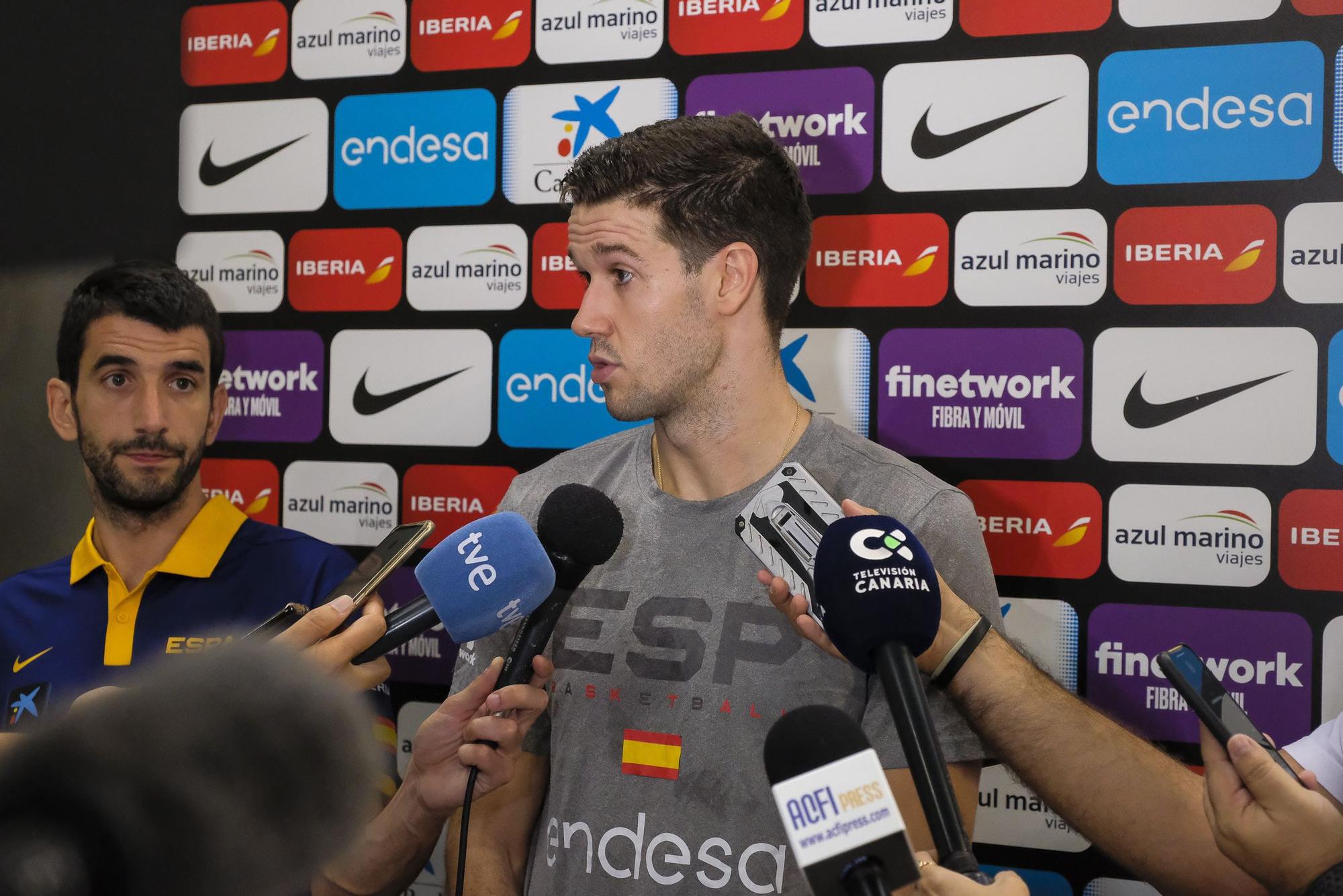 Entrenamiento de la selección española de baloncesto