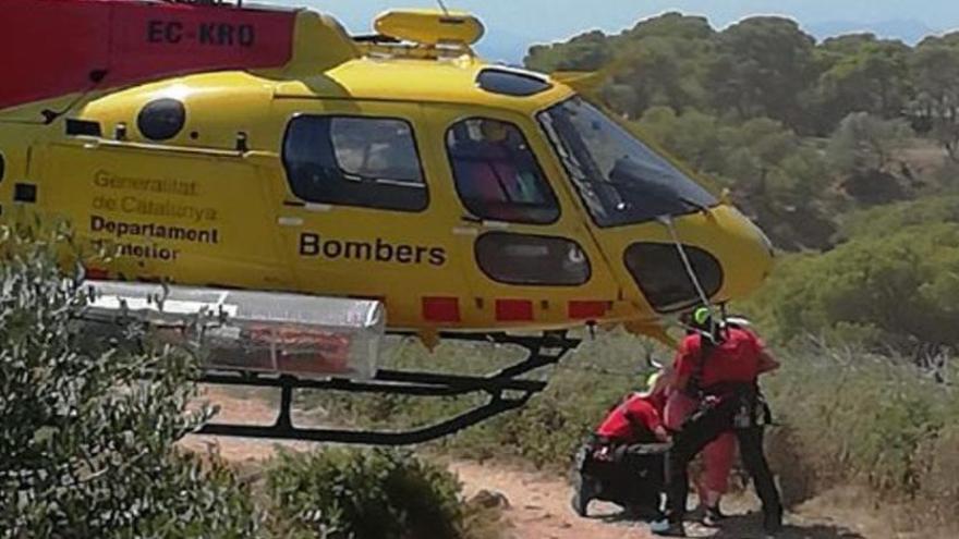 Rescaten una dona ferida al camí de ronda de Roses