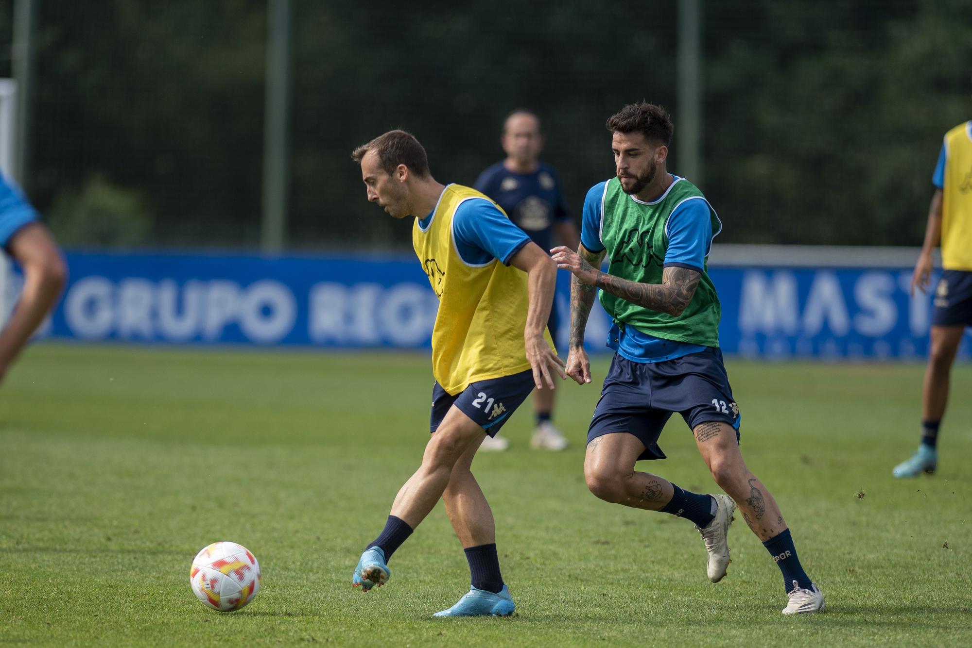 Kuki Zalazar ya se entrena con sus nuevos compañeros del Deportivo