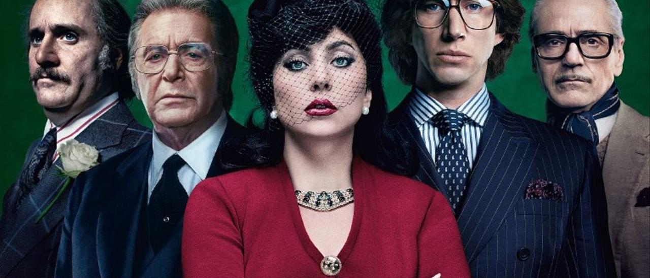 Jared Leto, Al Pacino, Lady Gaga, Adam Driver y Jeremy Irons, en una imagen promocional de ’La casa Gucci’.