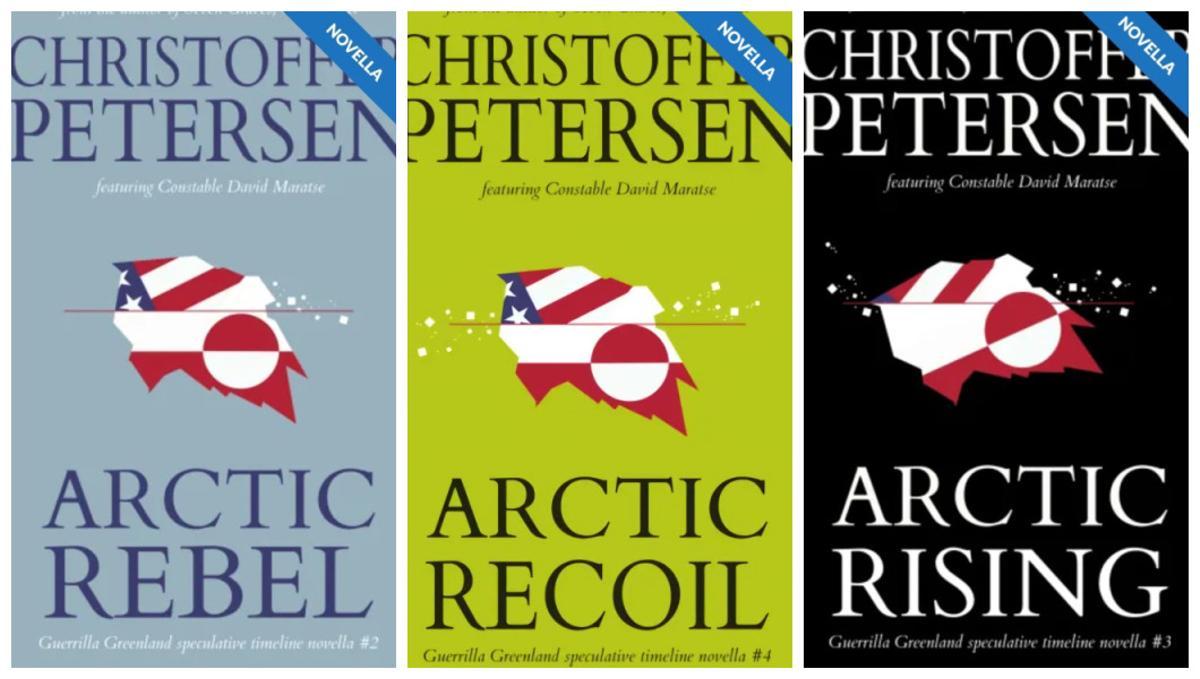 Tres volúmenes de la saga 'Guerrilla Greenland' de Christoffer Petersen