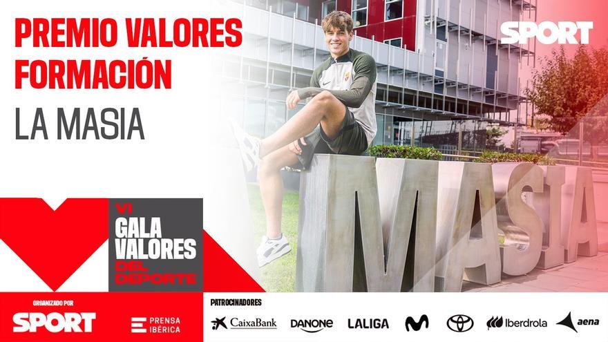 La Masia, Premio Valores Formación