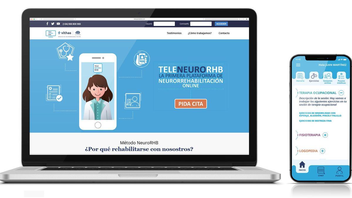 TeleneuroRHB, plataforma y app de neurorrehabilitación online.